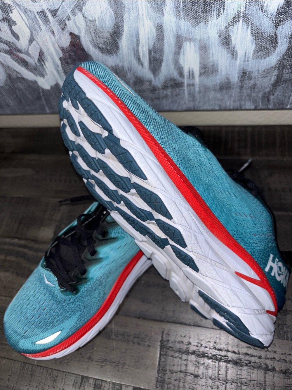 HOKA Clifton 8 running shoes MENS SZ 10.5 - Picture 10 of 16
